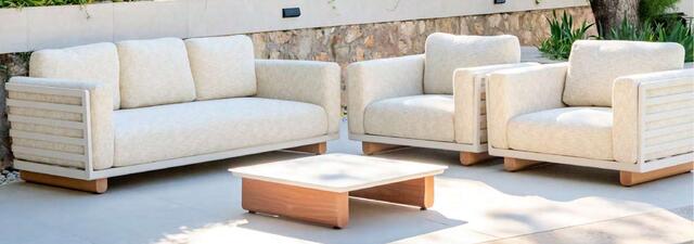 Vega White Sofa Set