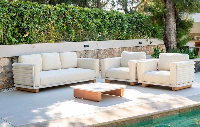 Vega White Sofa Set