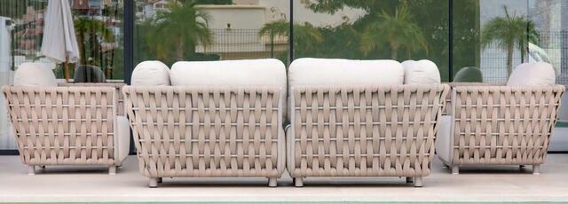 Laos Curve Sofa Set Crema