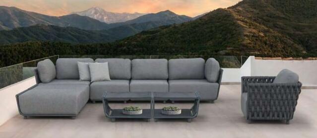 Laos Curve Sofa Set Crema