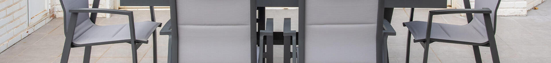 Madrid Antracite Aluminium 180 x 100 x 75cm Dining Table