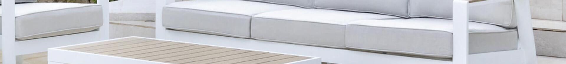 Turquia White 3 Seater Aluminium Sofa Set