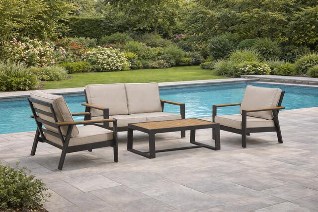 Turquia Antracite 2 Seater Aluminium Sofa Set Turquia Antracite 2 Seater Aluminium Sofa Set