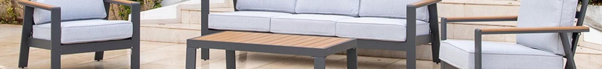Turquia Antracite 3 Seater Aluminium Sofa Set