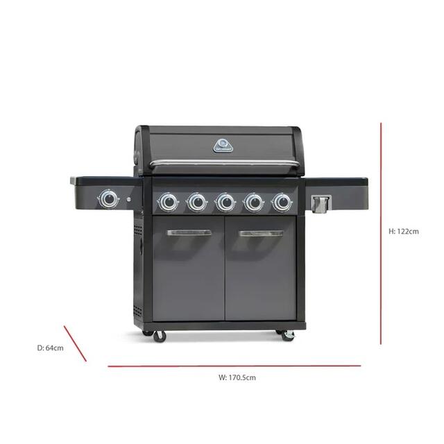 5 Burner Legacy HYBRID BBQ