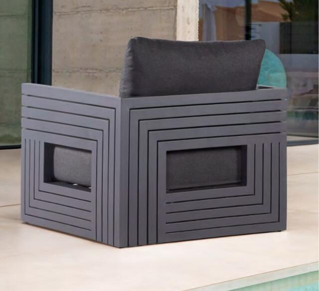 Burundi Aluminium Antracite 4 Seater Sofa Set