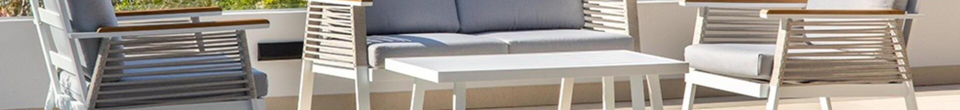 Casablanca White Sofa Set