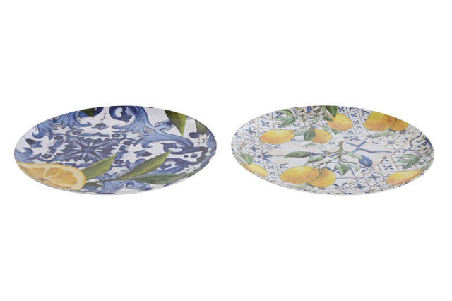 Melamine Plate Large (Lemons)