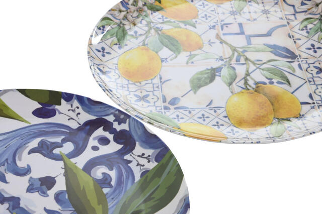 Melamine Plate Large (Lemons)