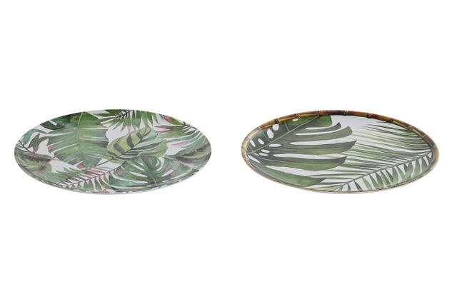 Melamine Plate Large (Leaves)
