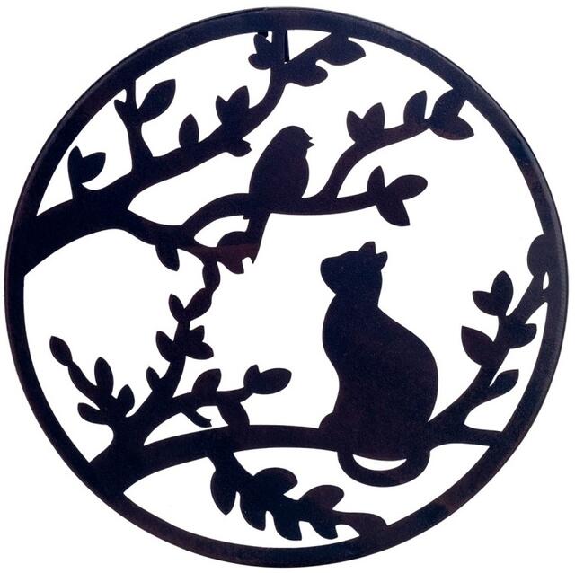 Cat and Bird Wall Art