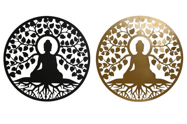 LED Buddha Wall Art - Gold