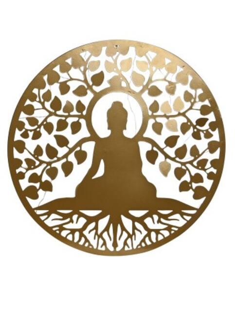 LED Buddha Wall Art - Gold