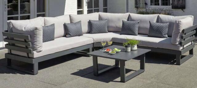 Ibiza White Aluminium Corner Sofa Set