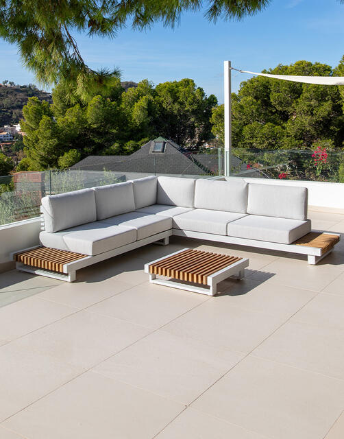 Neva Aluminium Corner Sofa Set
