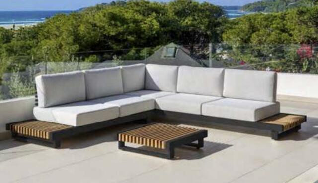 Neva Aluminium Corner Sofa Set