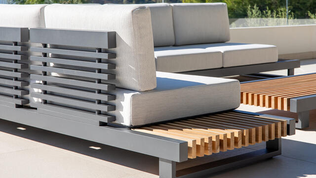 Neva Aluminium Corner Sofa Set