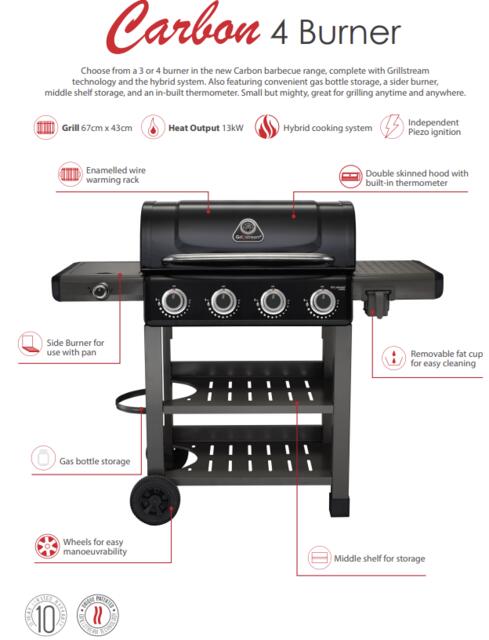 Grillstream Carbon 4 Burner BBQ Grillstream Carbon 4 Burner BBQ