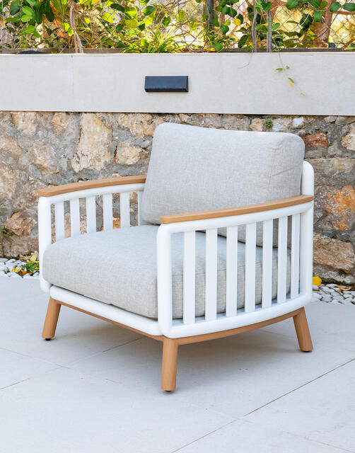 Riga White Sofa Set