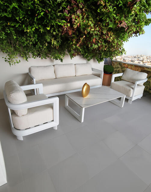 America White Sofa Set