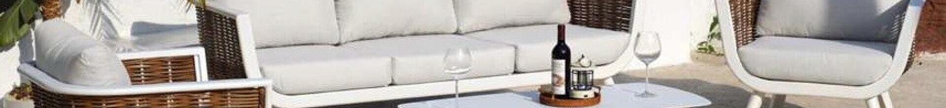 Sudan White Aluminium Sofa Set