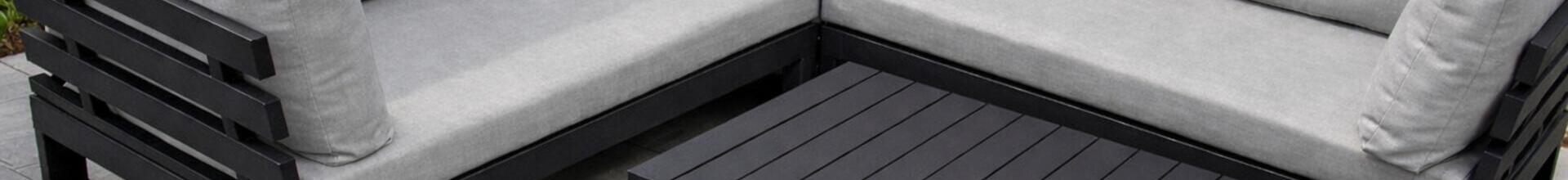 Menorca Antracite Aluminium Corner Sofa set