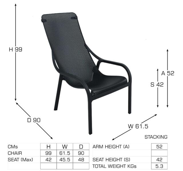 Net Lounge Chair Antracite