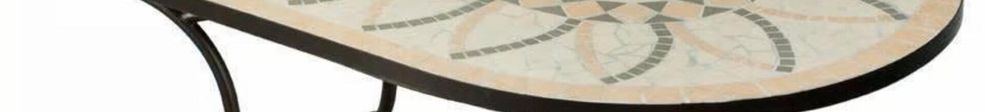 Bora Mosaic 150 x 90cm Oval Dining Table