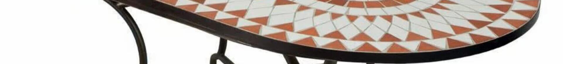 Neypal Mosaic 148 x 88cm Oval Dining Table