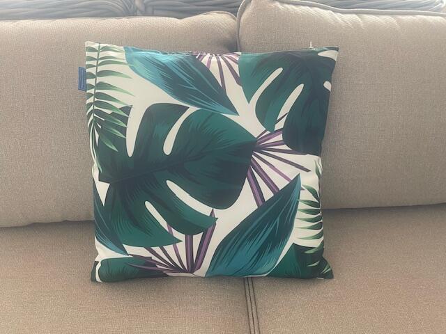 Tropical Green and Turquoise Square Scatter Cushion Tropical Green and Turquoise Square Scatter Cushion