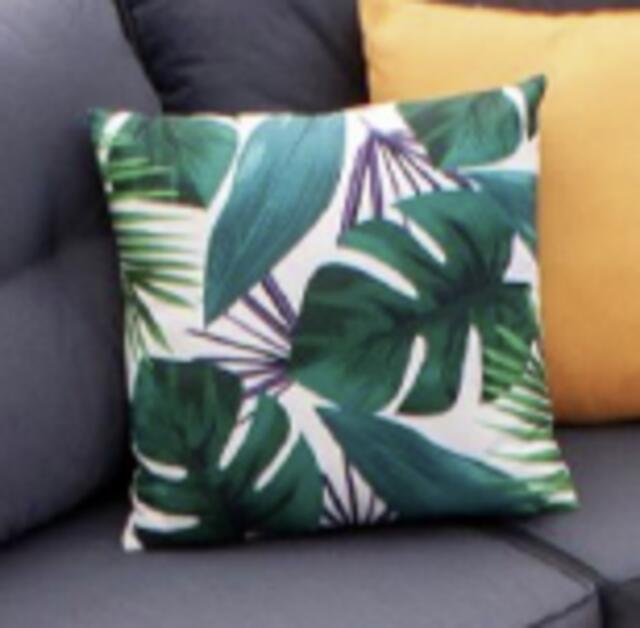 Tropical Green and Turquoise Square Scatter Cushion