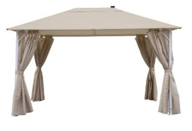 Africa 3 x 4m LED Pergola White frame with Curtains