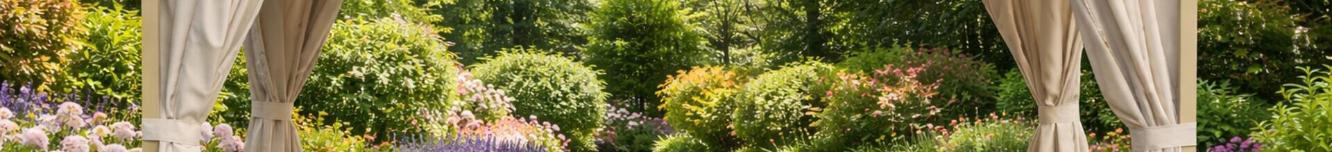 Africa 3 x 4m LED Pergola imitation wood frame with Curtains 