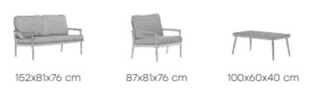 Bariloche 2 Seater Sofa Set