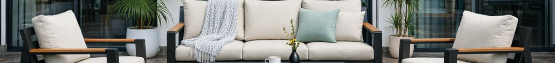 Mendoza Antracite Aluminium Sofa set