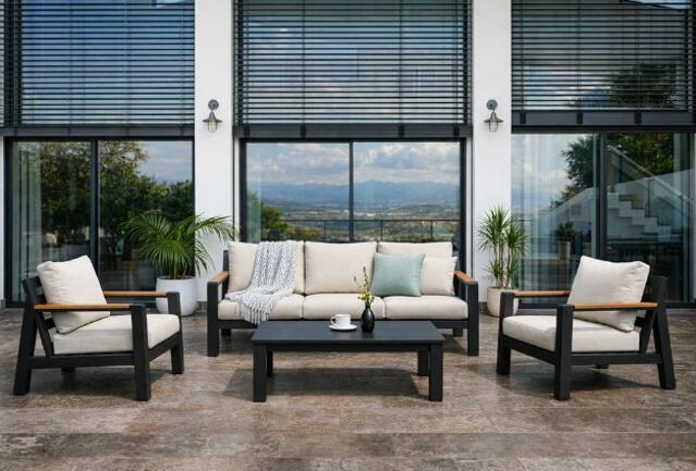 Majestic Mendoza Antracite Aluminium Sofa set