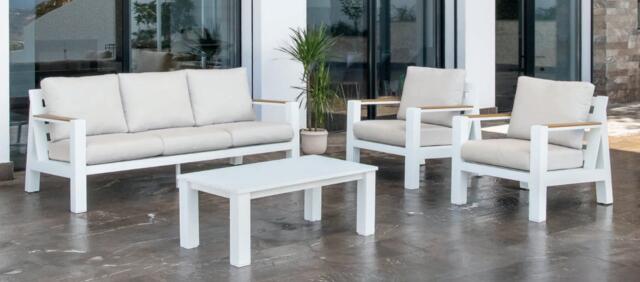 Mendoza Antracite Aluminium Sofa set