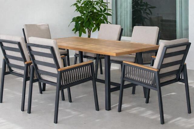 Misisipi White Aluminium Dining set