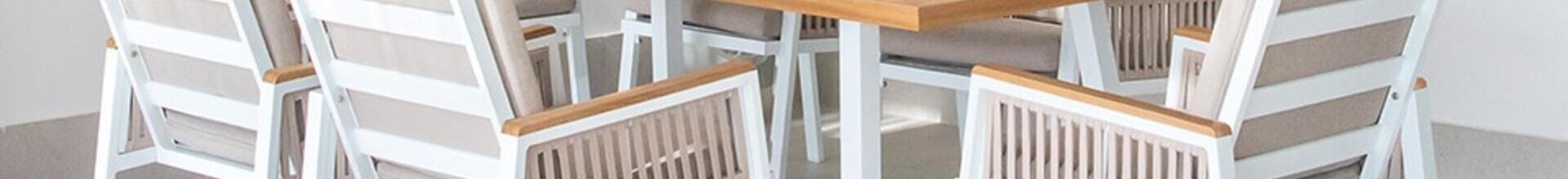 Misisipi White Aluminium Dining set