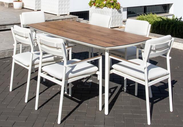 Majestic Bayo Aluminium Dining Set White