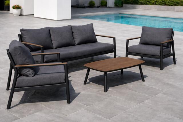 Bayo Aluminium Dining Set Antracite Bayo Aluminium Dining Set Antracite