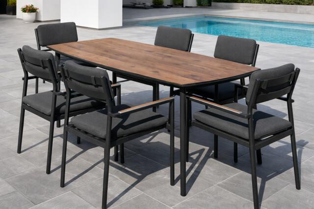 Majestic Bayo Aluminium Dining Set Antracite