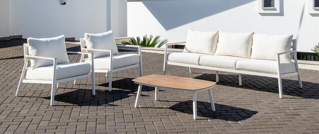 Majestic Bayo Sofa Set White