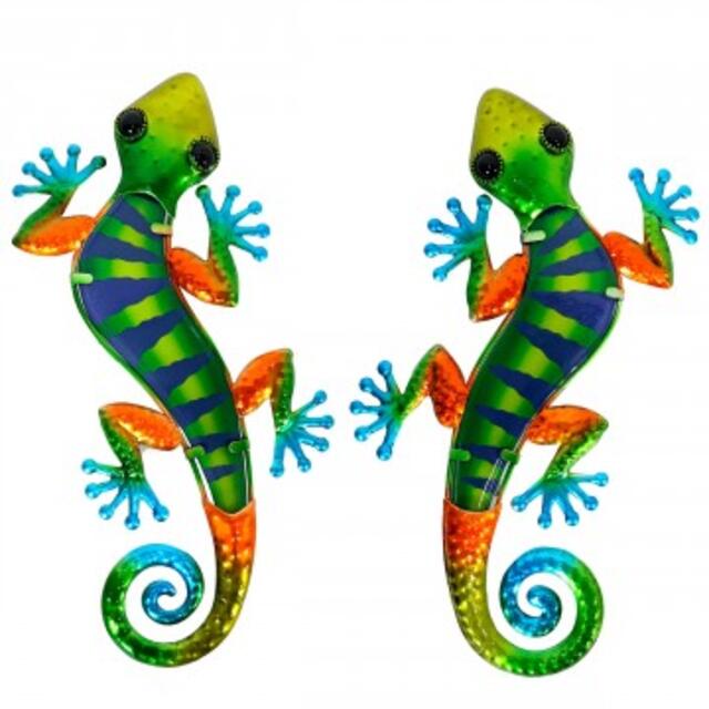 Decorative Lizard Wall Art 30cm Green