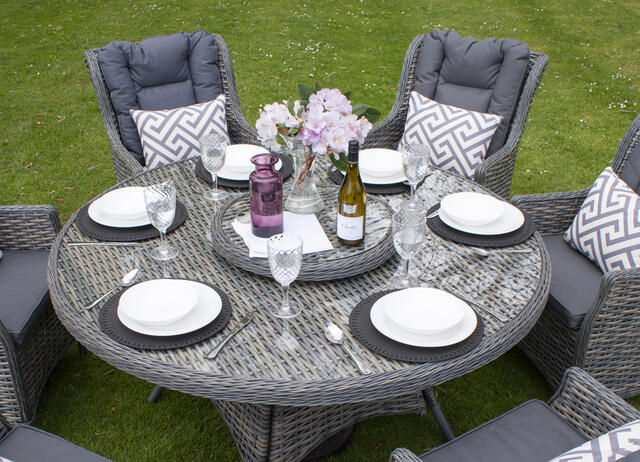 Jerez Flint 150cm dia. Dining Set