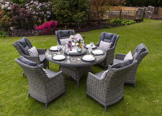 Jerez Flint 150cm dia. Dining Set