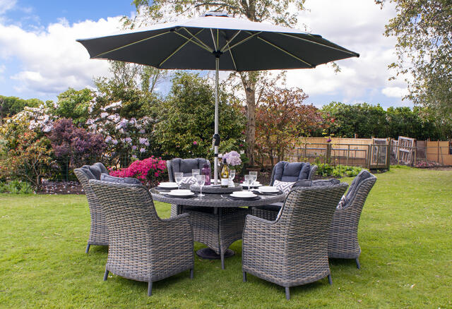 Jerez Flint 150cm dia. Dining Set