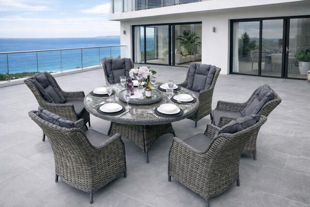 Jerez Flint Jerez Flint 150cm dia. Dining Set Jerez Flint Jerez Flint 150cm dia. Dining Set