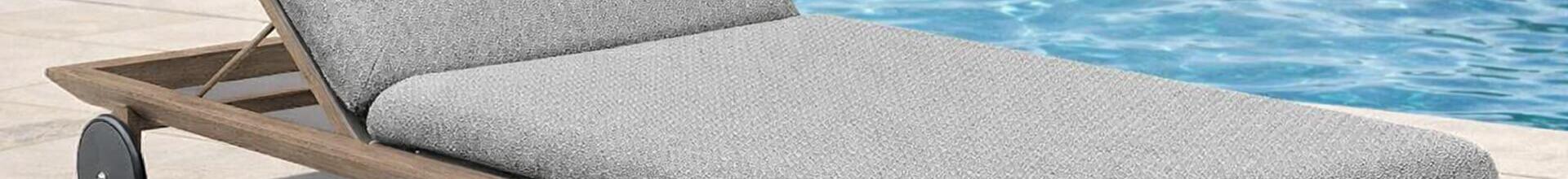 Angola Imitation Wood Aluminium Sun Lounger