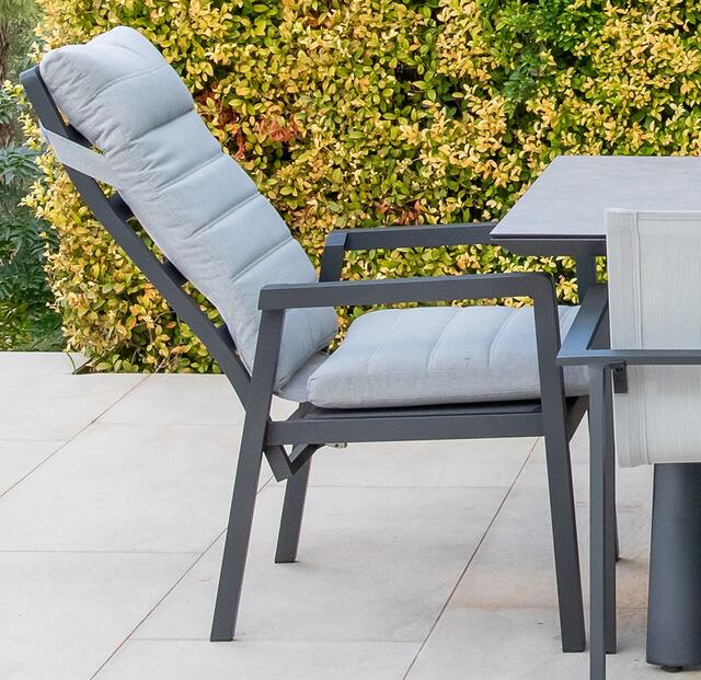 Mexico Antracite Aluminium Reclining Chair